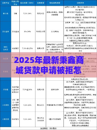 2025年最新秉鑫商城贷款申请被拒怎么办，推荐五个和摇钱花一样的平台