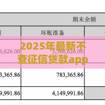 2025年最新不查征信贷款app，整理五个失信被执行人网贷口子