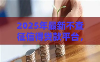 2025年最新不查征信得贷款平台，整合五个不看征信的小额贷款平台