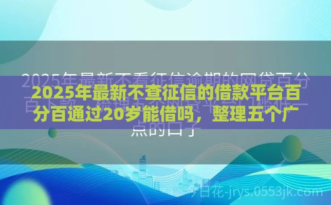 2025年最新不查征信的借款平台百分百通过20岁能借吗，整理五个广州贷款平台