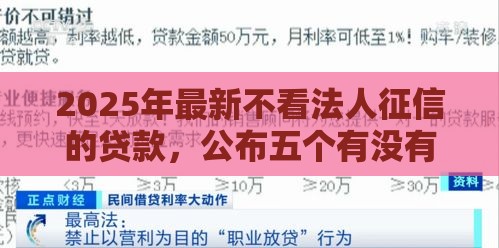2025年最新不看法人征信的贷款，公布五个有没有不看征信的贷款平台