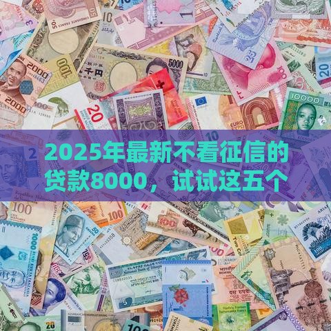 2025年最新不看征信的贷款8000，试试这五个借款平台利息最低最正规放款最快