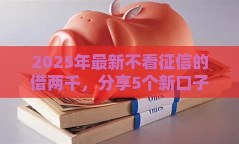 2025年最新不看征信的借两千，分享5个新口子30天期限的网贷