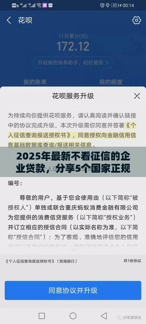 2025年最新不看征信的企业贷款，分享5个国家正规网贷平台