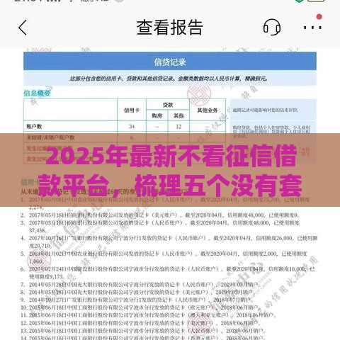 2025年最新不看征信借款平台，梳理五个没有套路的网贷平台