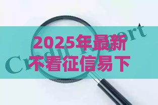 2025年最新不看征信易下款的网贷，分享5个合法的网贷平台