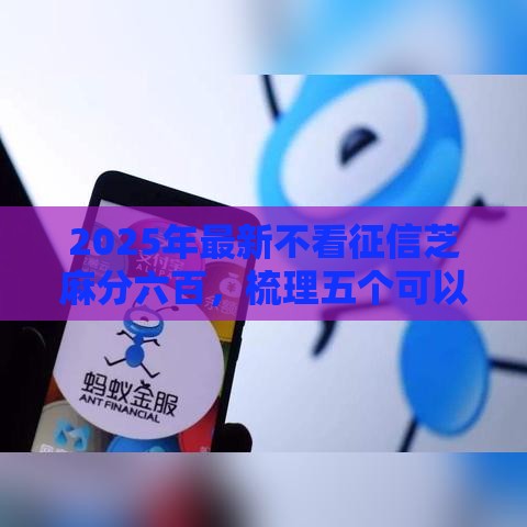 2025年最新不看征信芝麻分六百，梳理五个可以借钱的平台