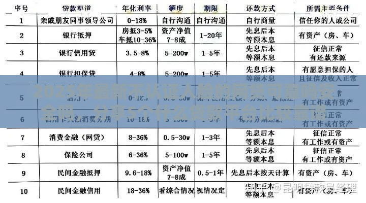 2025年最新不认证人脸的网贷可靠吗安全吗，分享5个什么贷款平台比较靠谱