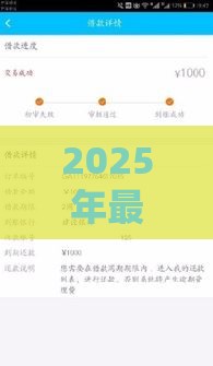 2025年最新不同平台贷款哪个好下款，分享五个黑了也可以放款的平台