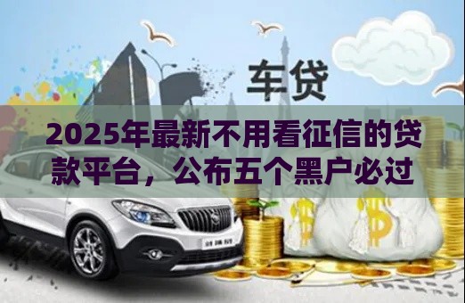 2025年最新不用看征信的贷款平台，公布五个黑户必过的贷款平台