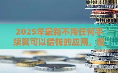 2025年最新不用任何手续就可以借钱的应用，梳理5个有借款平台好借钱