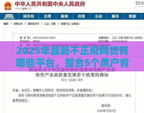 2025年最新不正规网贷有哪些平台，整合5个黑户肯定可以小额下款的平台