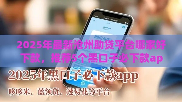 2025年最新沧州助贷平台哪家好下款,推荐5个黑口子必下款app2023 2025年最新沧州助贷平台哪家好下款,推荐5个黑口子必下款app2023
