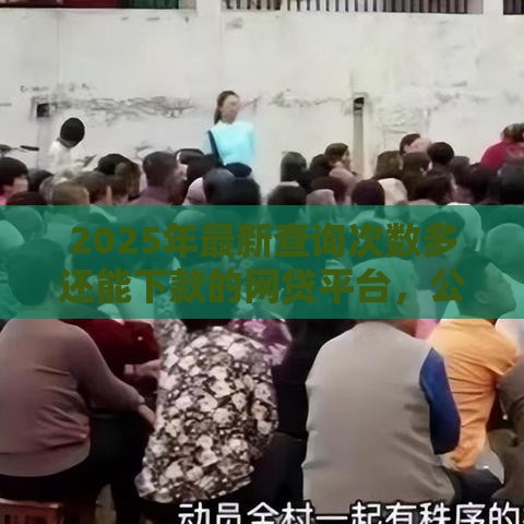 2025年最新查询次数多还能下款的网贷平台，公布五个正规小额贷款平台