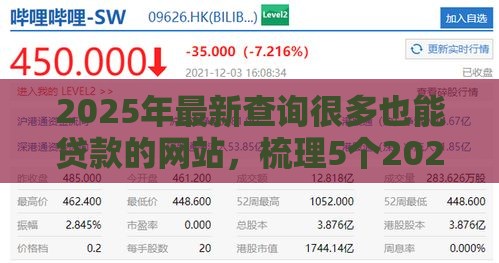 2025年最新查询很多也能贷款的网站，梳理5个2025网贷必下款口子