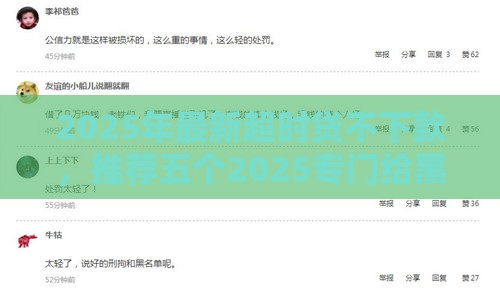 2025年最新超时贷不下款，推荐五个2025专门给黑户放款的平台