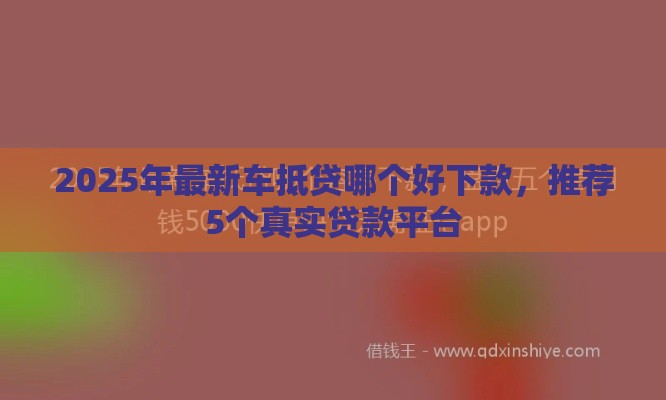 2025年最新车抵贷哪个好下款，推荐5个真实贷款平台