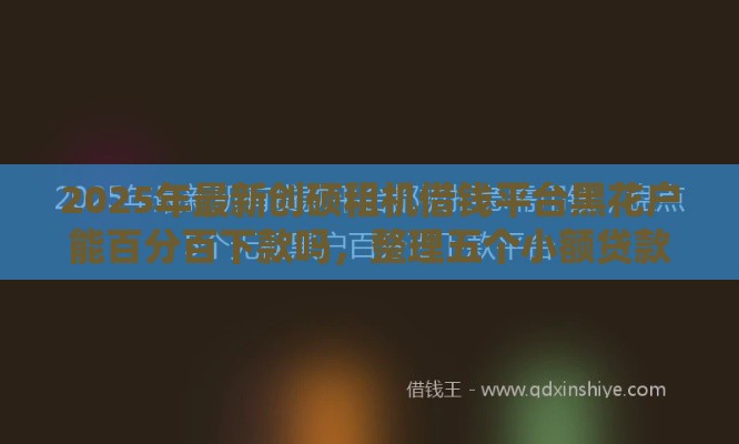 2025年最新创硕租机借钱平台黑花户能百分百下款吗，整理五个小额贷款正规平台