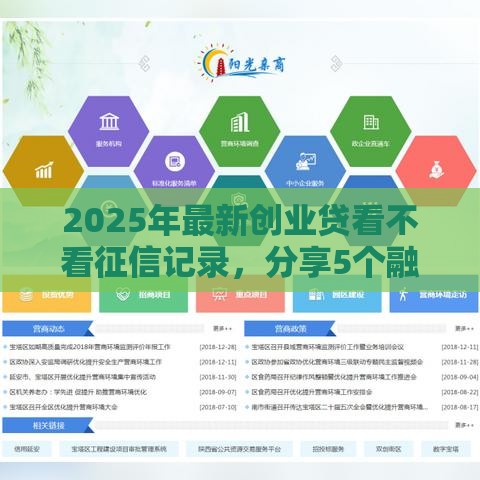 2025年最新创业贷看不看征信记录，分享5个融贷款平台
