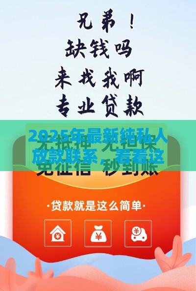 2025年最新纯私人放款联系，看看这五个官方网贷平台好