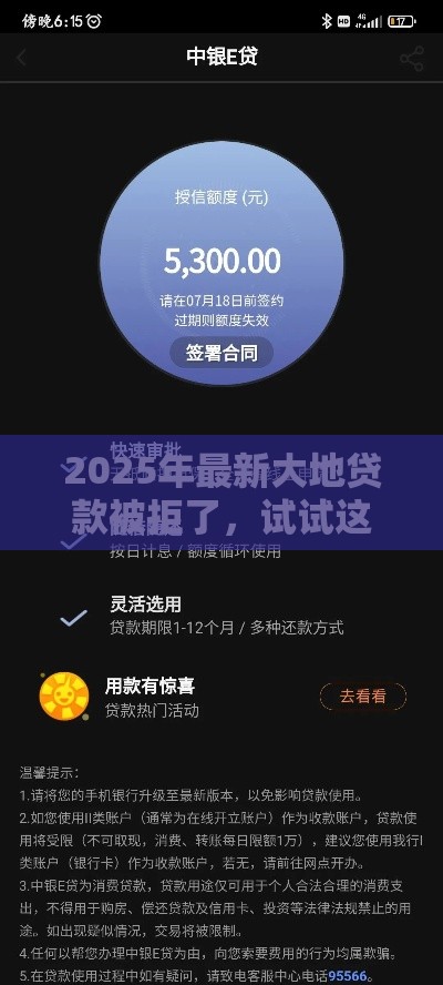 2025年最新大地贷款被拒了，试试这五个网贷平台靠谱