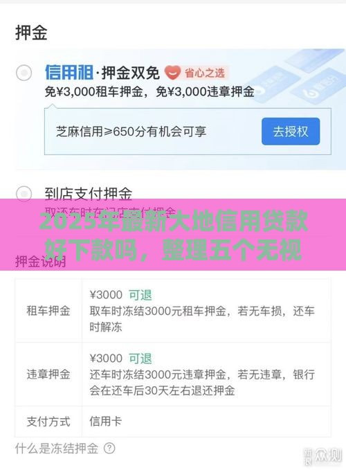 2025年最新大地信用贷款好下款吗，整理五个无视一切包下款的贷款口子