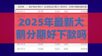 2025年最新大鹅分期好下款吗，整合五个大数据黑了能借款的平台