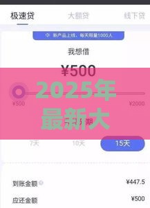 2025年最新大圣管家系列好下款吗，分享5个65岁可以借款的平台