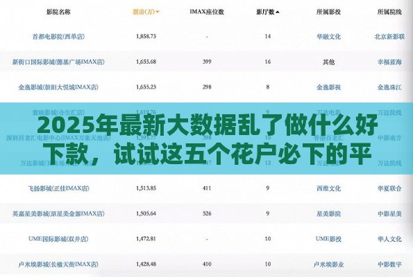2025年最新大数据乱了做什么好下款，试试这五个花户必下的平台100%通过率