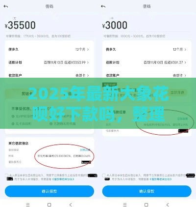 2025年最新大象花呗好下款吗，整理5个比较好借钱的平台