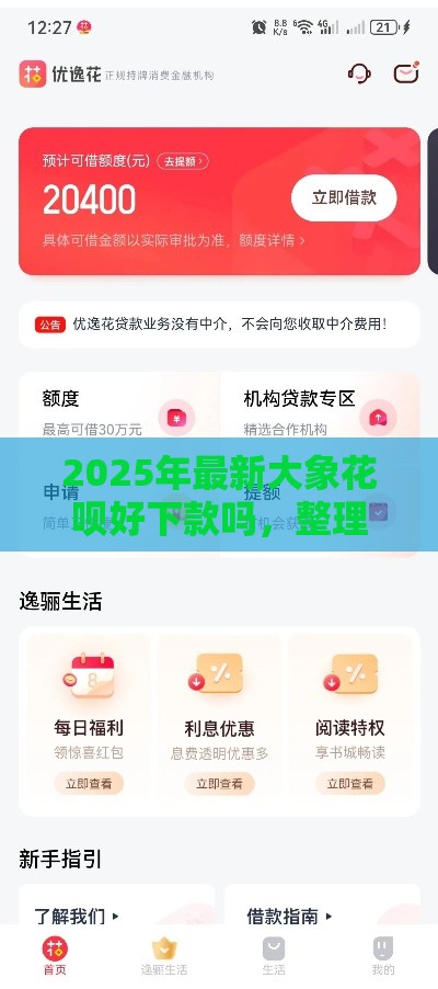 2025年最新大象花呗好下款吗，整理5个比较好借钱的平台