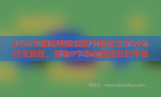2025年最新呆账贷款下款的口子24小时没到账,整合5个学生能贷款的平台 2025年最新呆账贷款下款的口子24小时没到账,整合5个学生能贷款的平台