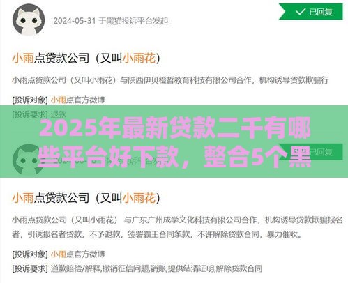 2025年最新贷款二千有哪些平台好下款，整合5个黑户逾期借款平台
