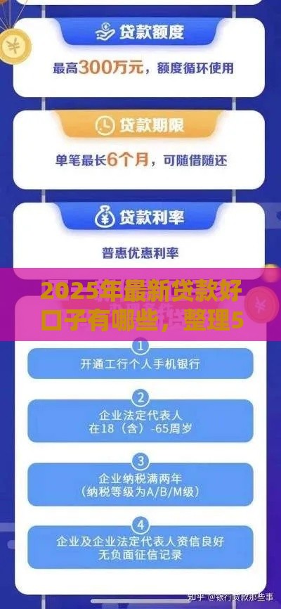 2025年最新贷款好口子有哪些，整理5个好贷款平台