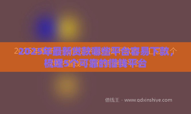 2025年最新贷款哪些平台容易下款，梳理5个可靠的借钱平台