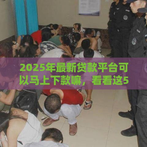 2025年最新贷款平台可以马上下款嘛，看看这5个被起诉还能下款的口子