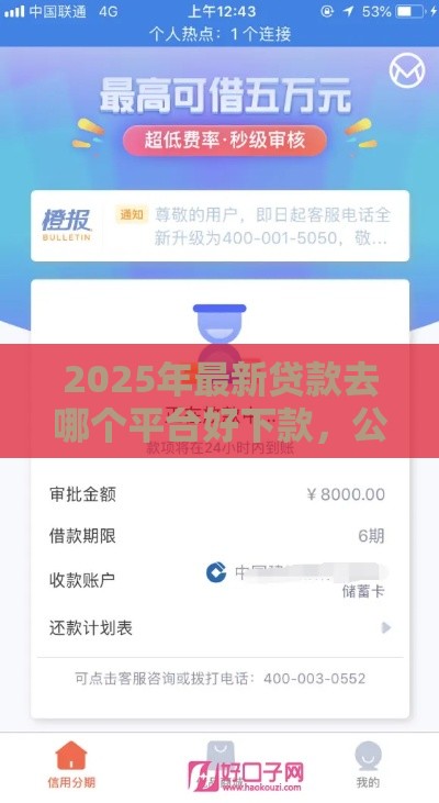 2025年最新贷款去哪个平台好下款，公布五个15天的口子