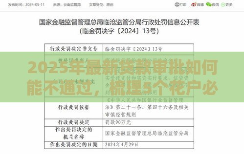 2025年最新贷款审批如何能不通过，梳理5个花户必下的平台100%通过率