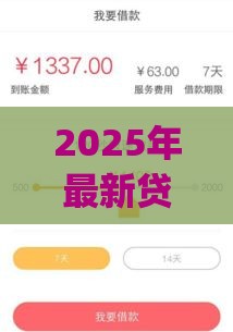 2025年最新贷款新口子app，分享5个夜间能秒过下款的口子