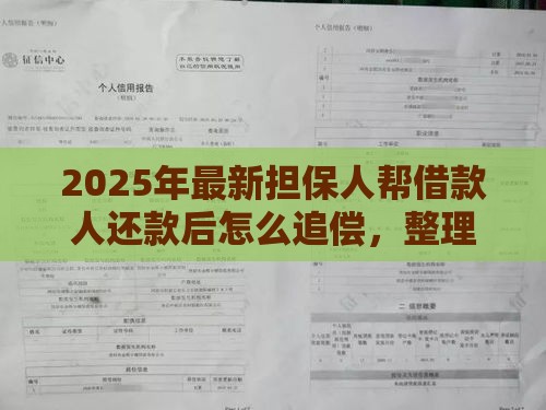 2025年最新担保人帮借款人还款后怎么追偿，整理5个2025花户风控必过的口子论坛