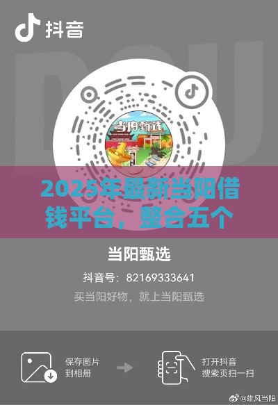2025年最新当阳借钱平台，整合五个一站式贷款平台
