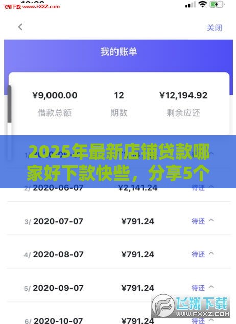 2025年最新店铺贷款哪家好下款快些，分享5个平台最好借钱