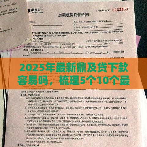 2025年最新鼎及贷下款容易吗，梳理5个10个最可靠的网贷平台