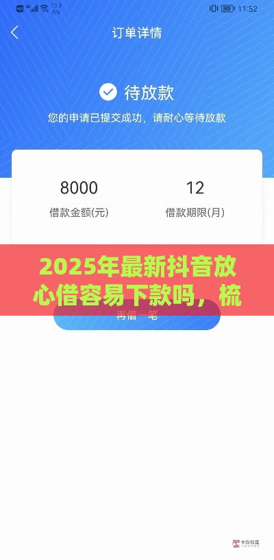 2025年最新抖音放心借容易下款吗，梳理五个上海网贷是平台