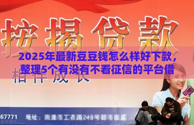 2025年最新豆豆钱怎么样好下款，整理5个有没有不看征信的平台借钱